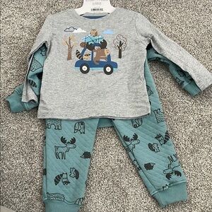 Koala baby Gray and Teal three-piece set
